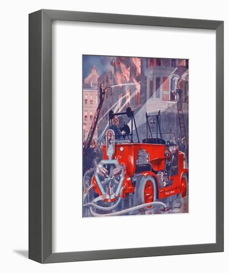 'How The Fire Engine Puts Out The Fire', 1935-Unknown-Framed Giclee Print