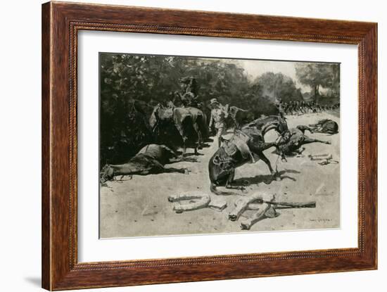 How the Horses Died for their Country at Santiago, 1899-Frederic Remington-Framed Giclee Print