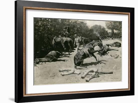 How the Horses Died for their Country at Santiago, 1899-Frederic Remington-Framed Giclee Print