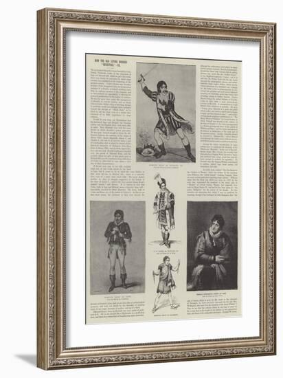 How the Old Actors Dressed Shakspere-George Cruikshank-Framed Giclee Print