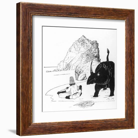 How the Rhino Got His Skin-Rudyard Kipling-Framed Art Print