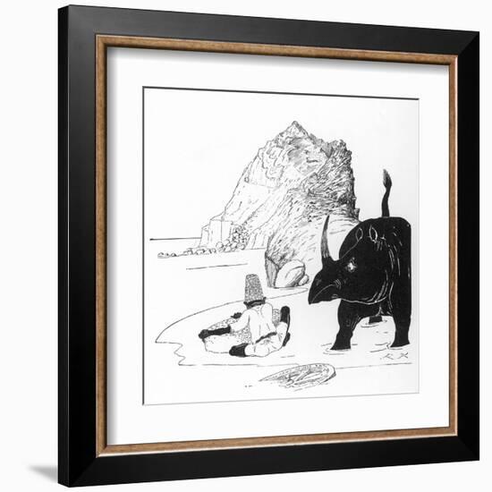 How the Rhino Got His Skin-Rudyard Kipling-Framed Art Print