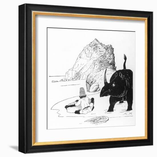 How the Rhino Got His Skin-Rudyard Kipling-Framed Art Print