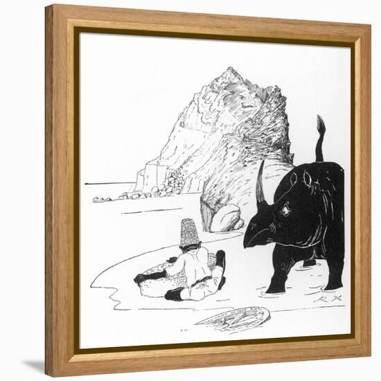 How the Rhino Got His Skin-Rudyard Kipling-Framed Stretched Canvas