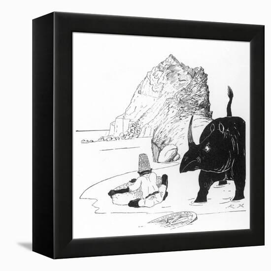 How the Rhino Got His Skin-Rudyard Kipling-Framed Stretched Canvas