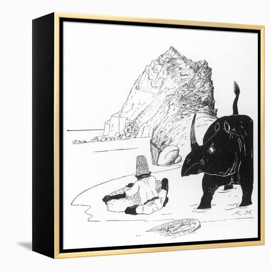 How the Rhino Got His Skin-Rudyard Kipling-Framed Stretched Canvas