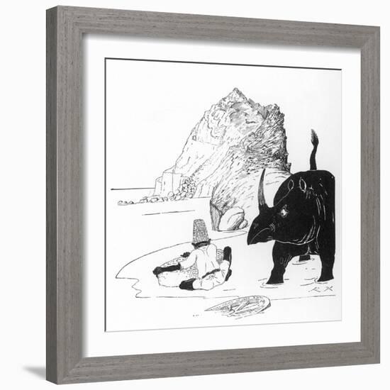 How the Rhino Got His Skin-Rudyard Kipling-Framed Art Print