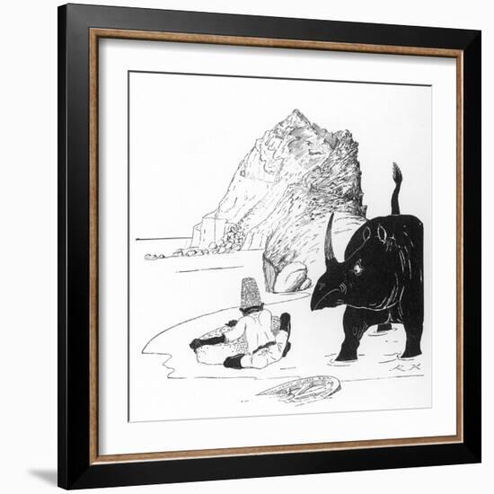 How the Rhino Got His Skin-Rudyard Kipling-Framed Art Print