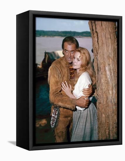 HOW THE WEST WAS WON, 1962 directed by HENRY HATHAWAY (The River) James Stewart and Carroll Baker (-null-Framed Stretched Canvas