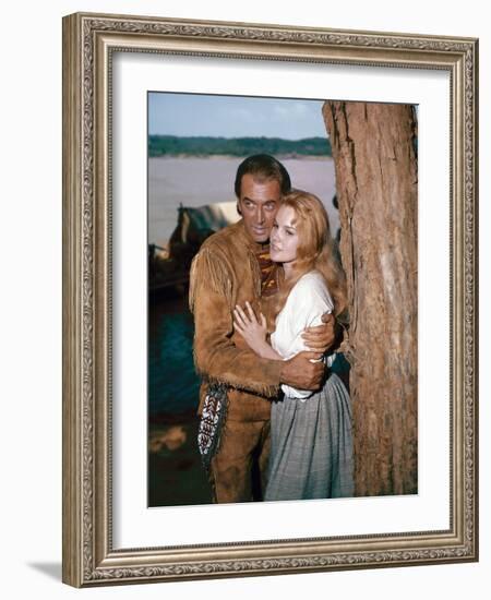 HOW THE WEST WAS WON, 1962 directed by HENRY HATHAWAY (The River) James Stewart and Carroll Baker (-null-Framed Photo