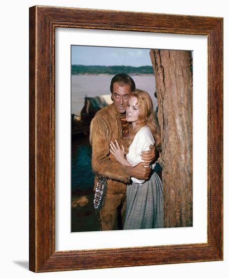 HOW THE WEST WAS WON, 1962 directed by HENRY HATHAWAY (The River) James Stewart and Carroll Baker (-null-Framed Photo