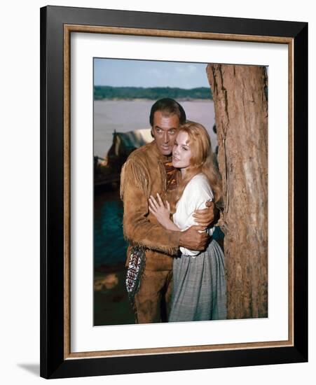 HOW THE WEST WAS WON, 1962 directed by HENRY HATHAWAY (The River) James Stewart and Carroll Baker (-null-Framed Photo