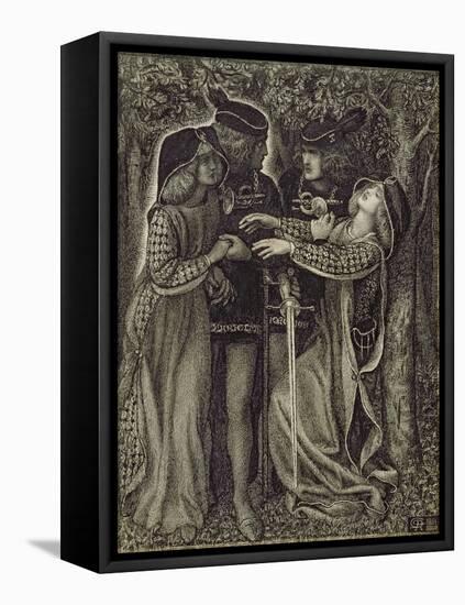 How They Met Themselves, C.1850/60-Dante Gabriel Rossetti-Framed Premier Image Canvas