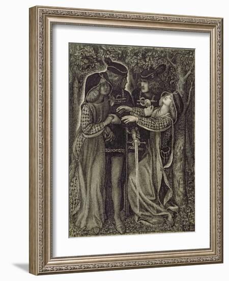 How They Met Themselves, C.1850/60-Dante Gabriel Rossetti-Framed Giclee Print