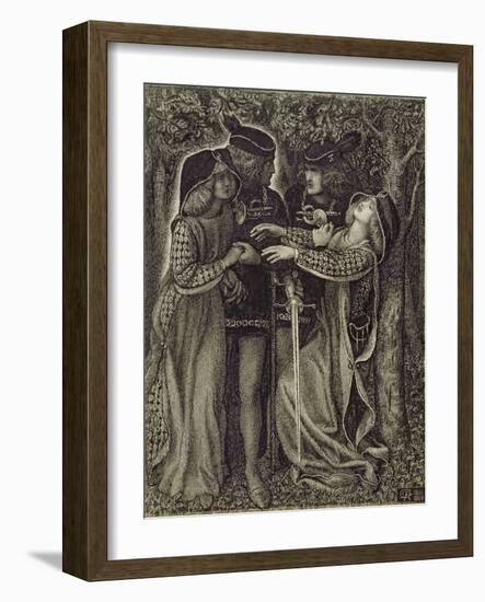 How They Met Themselves, C.1850/60-Dante Gabriel Rossetti-Framed Giclee Print