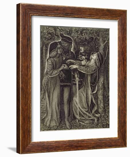 How They Met Themselves, C.1850/60-Dante Gabriel Rossetti-Framed Giclee Print