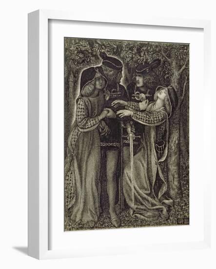 How They Met Themselves, C.1850/60-Dante Gabriel Rossetti-Framed Giclee Print