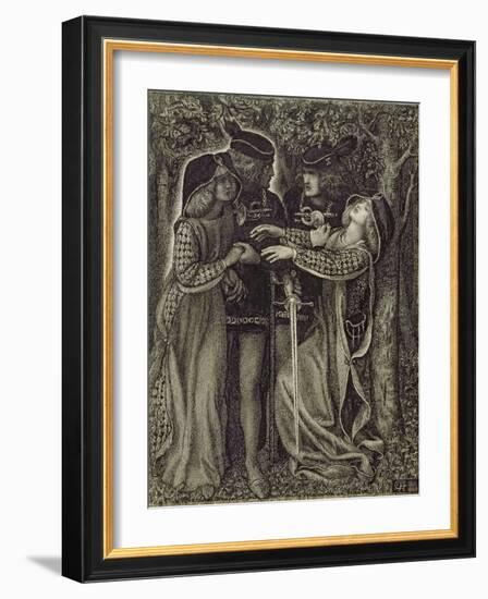 How They Met Themselves, C.1850/60-Dante Gabriel Rossetti-Framed Giclee Print