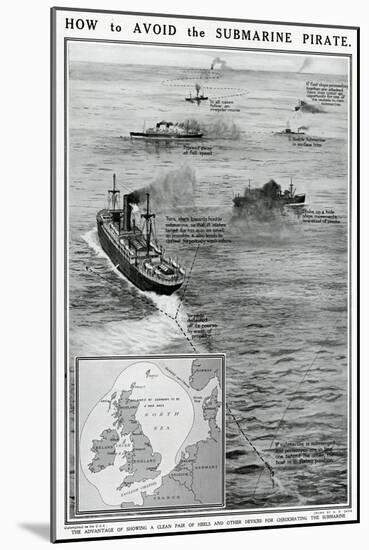 How to Avoid the Submarine Pirate-G.h. Davis-Mounted Art Print