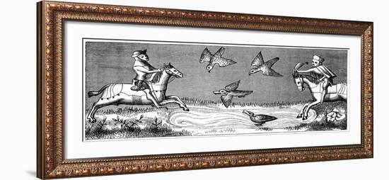 How to Bathe a New Falcon, 14th Century-null-Framed Giclee Print
