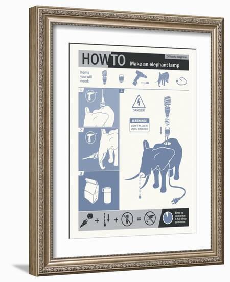 How To Build An Elephant Lamp-Steve Thomas-Framed Giclee Print