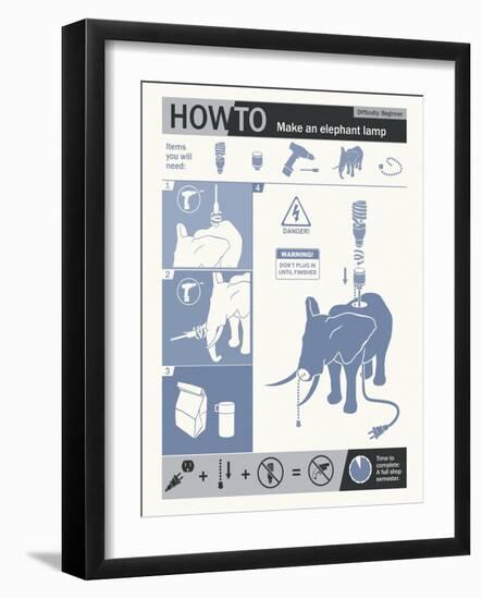 How To Build An Elephant Lamp-Steve Thomas-Framed Giclee Print