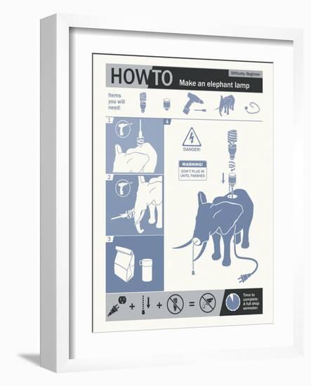 How To Build An Elephant Lamp-Steve Thomas-Framed Giclee Print