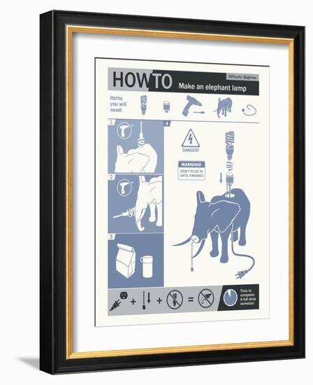 How To Build An Elephant Lamp-Steve Thomas-Framed Giclee Print