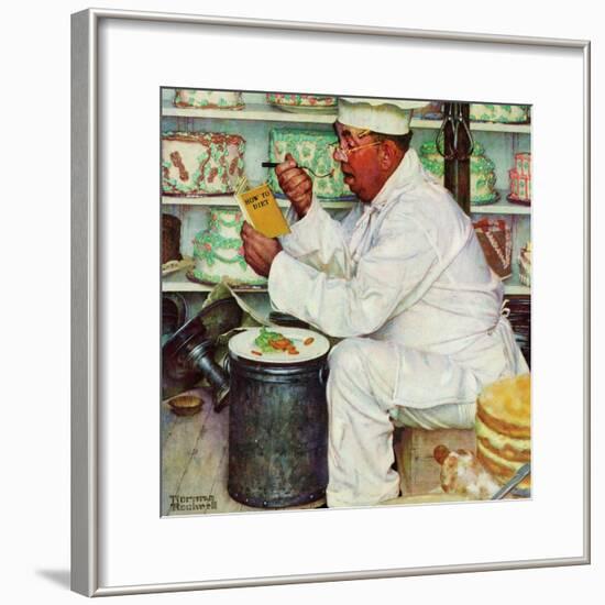 "How to Diet", January 3,1953-Norman Rockwell-Framed Giclee Print