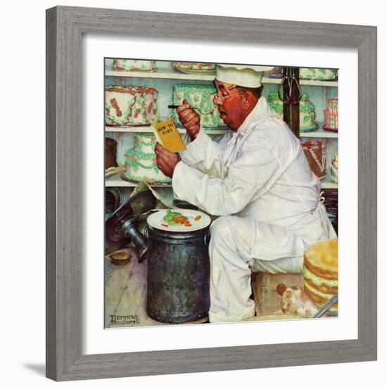 "How to Diet", January 3,1953-Norman Rockwell-Framed Giclee Print