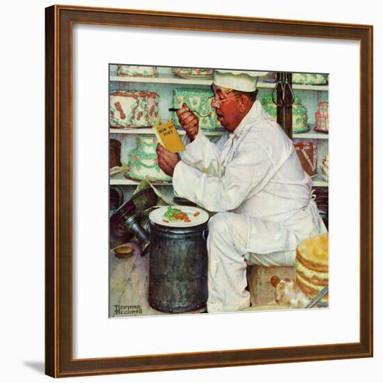 "How to Diet", January 3,1953-Norman Rockwell-Framed Giclee Print