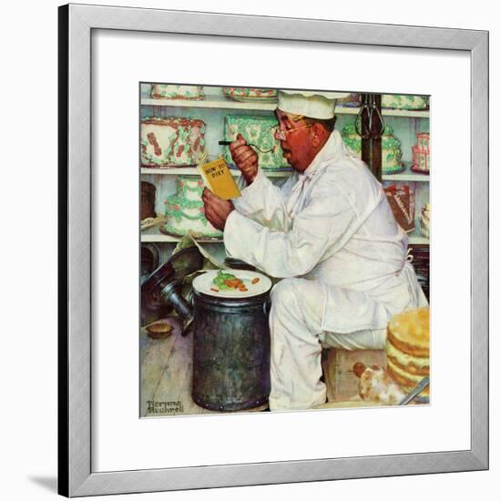 "How to Diet", January 3,1953-Norman Rockwell-Framed Giclee Print