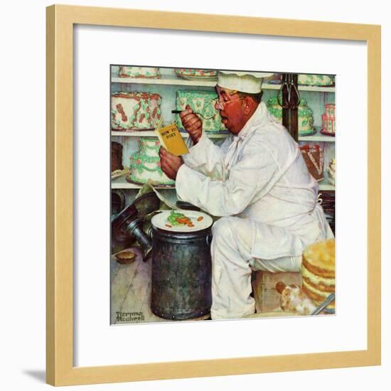 "How to Diet", January 3,1953-Norman Rockwell-Framed Giclee Print