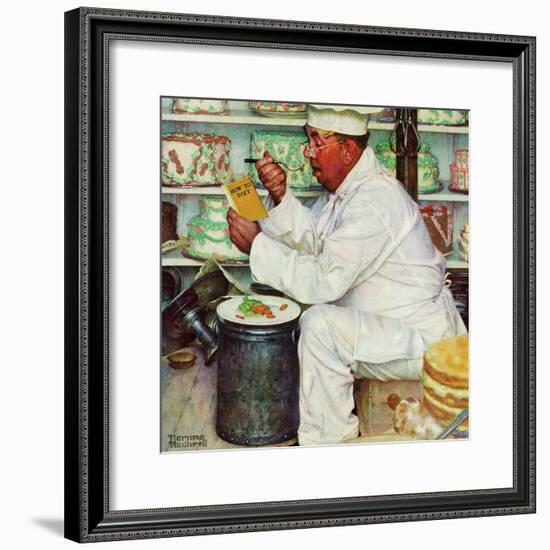 "How to Diet", January 3,1953-Norman Rockwell-Framed Giclee Print