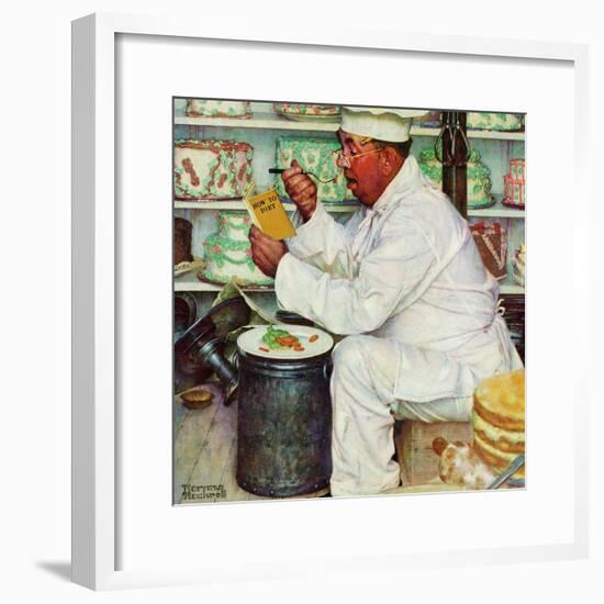 "How to Diet", January 3,1953-Norman Rockwell-Framed Giclee Print