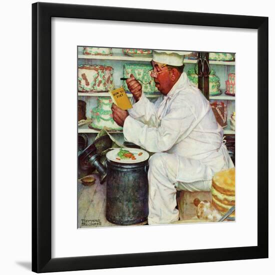 "How to Diet", January 3,1953-Norman Rockwell-Framed Giclee Print