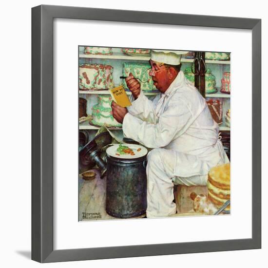 "How to Diet", January 3,1953-Norman Rockwell-Framed Premium Giclee Print