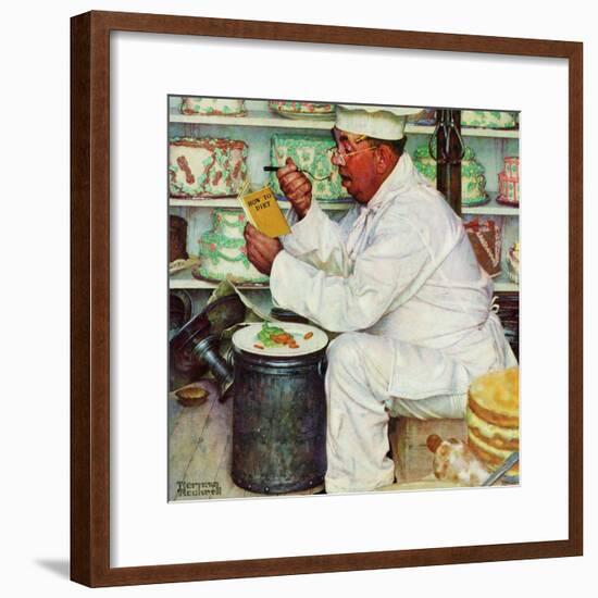 "How to Diet", January 3,1953-Norman Rockwell-Framed Premium Giclee Print
