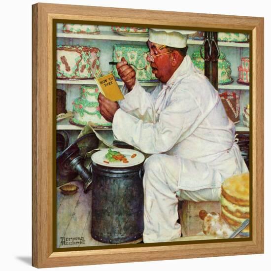 "How to Diet", January 3,1953-Norman Rockwell-Framed Premier Image Canvas