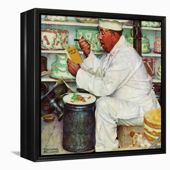 "How to Diet", January 3,1953-Norman Rockwell-Framed Premier Image Canvas