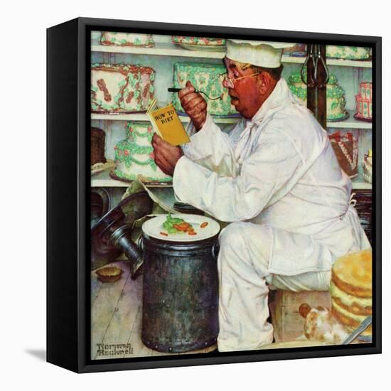 "How to Diet", January 3,1953-Norman Rockwell-Framed Premier Image Canvas