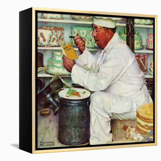 "How to Diet", January 3,1953-Norman Rockwell-Framed Premier Image Canvas