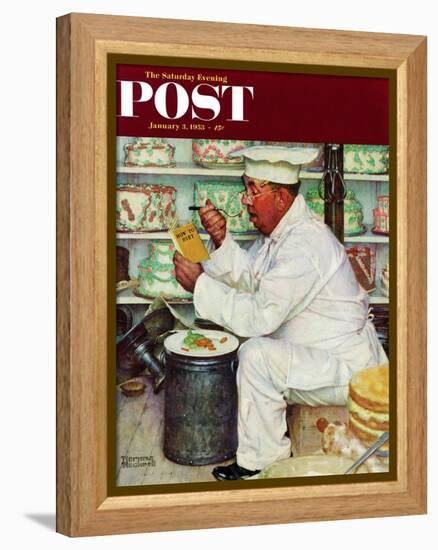 "How to Diet" Saturday Evening Post Cover, January 3,1953-Norman Rockwell-Framed Premier Image Canvas