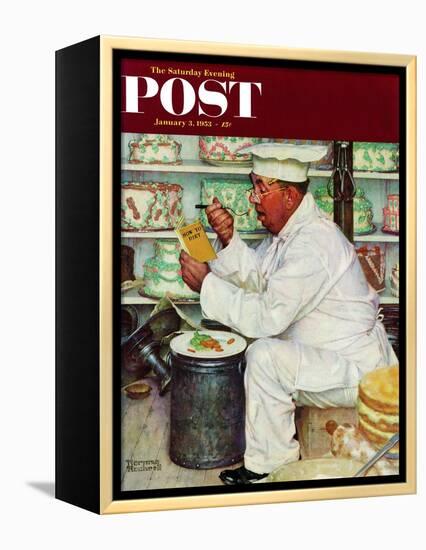 "How to Diet" Saturday Evening Post Cover, January 3,1953-Norman Rockwell-Framed Premier Image Canvas