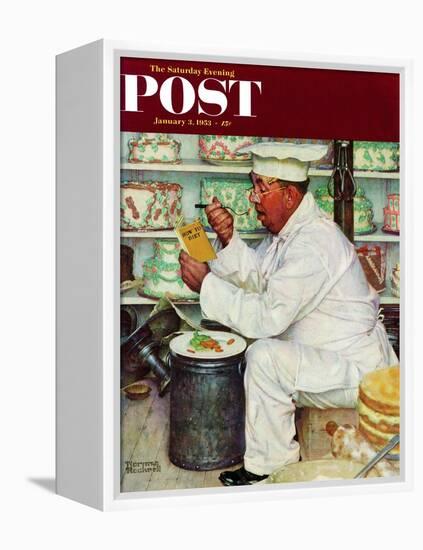 "How to Diet" Saturday Evening Post Cover, January 3,1953-Norman Rockwell-Framed Premier Image Canvas