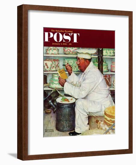 "How to Diet" Saturday Evening Post Cover, January 3,1953-Norman Rockwell-Framed Premium Giclee Print