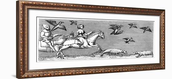 How to Make Young Hawks Fly, 14th Century-null-Framed Giclee Print