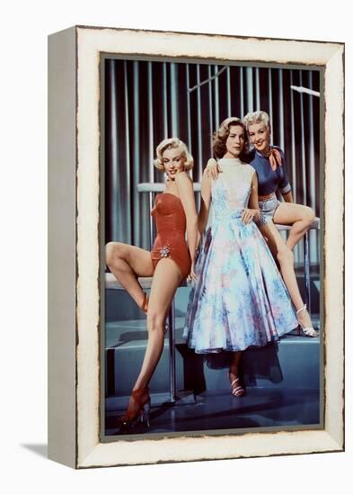 HOW TO MARRY A MILLIONAIRE, 1953 directed by JEAN NEGULESCO Maeilyn Monroe, Lauren Bacall and Betty-null-Framed Stretched Canvas