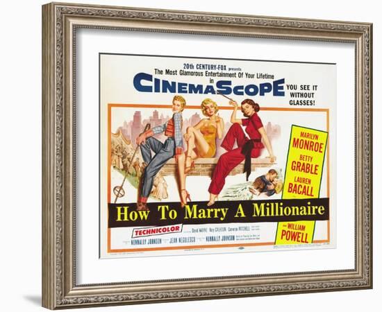 How to Marry a Millionaire, 1953-null-Framed Giclee Print