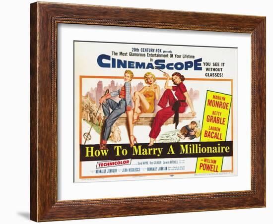 How to Marry a Millionaire, 1953-null-Framed Giclee Print